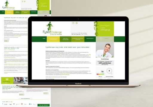 Website design voor Fysiochallenge fysiotherapie