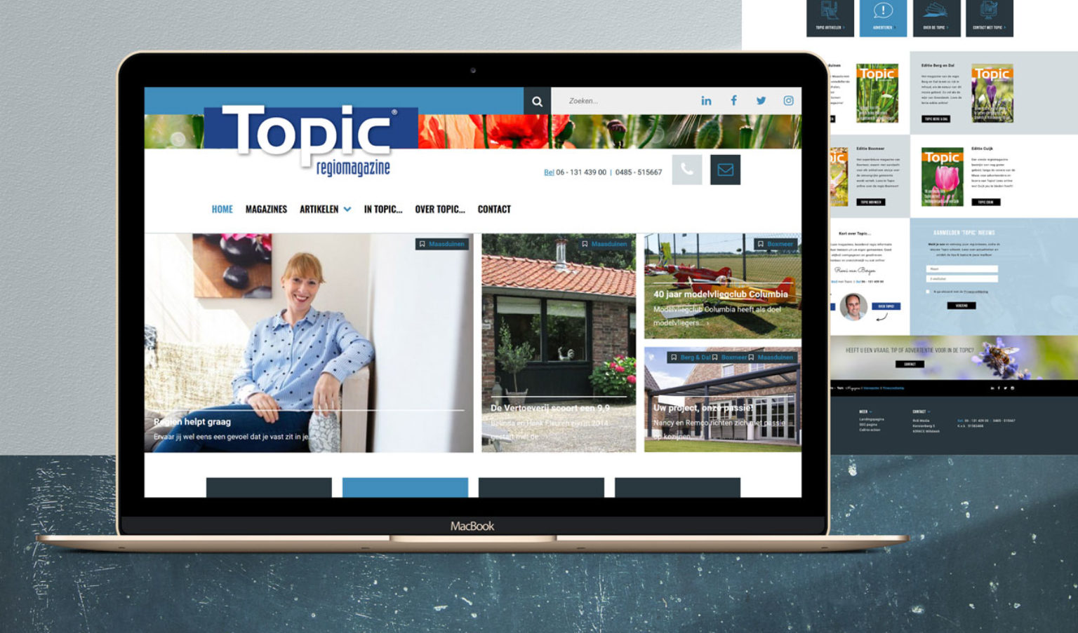 Website CMS Topic online magazine