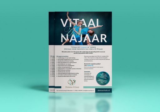 Vormgeving flyer sportschool Donna Vitale