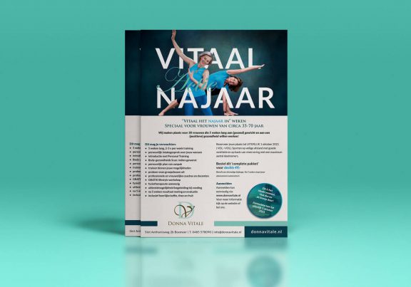 Vormgeving flyer sportschool Donna Vitale