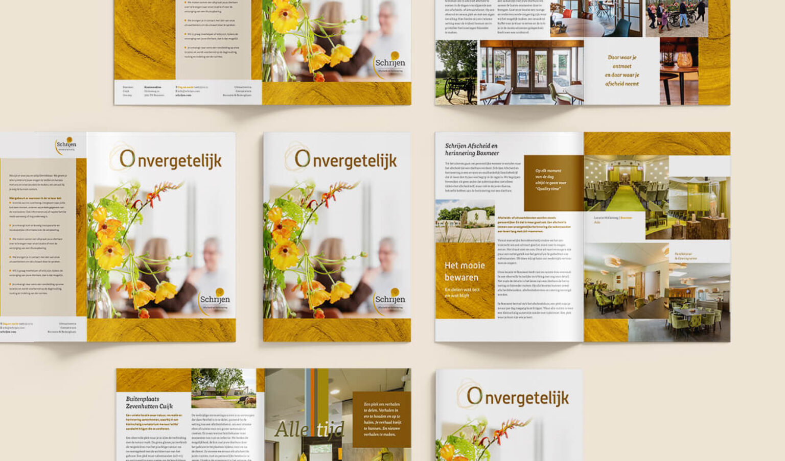 Folder ‘Onvergetelijk’ – Schrijen Afscheid en Herinnering